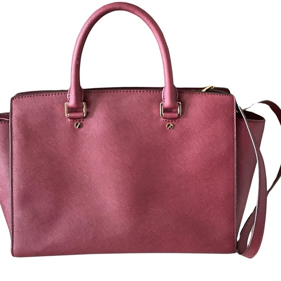 Michael Kors Selma Saffiano Leather Satchel/Crossbody Handbag - Picture 2 of 6